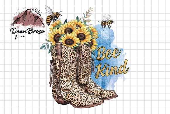 Bee Kind PNG Leopard Pattern Western Png