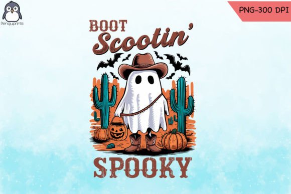 Boot Scoot Spooky Western Ghost PNG