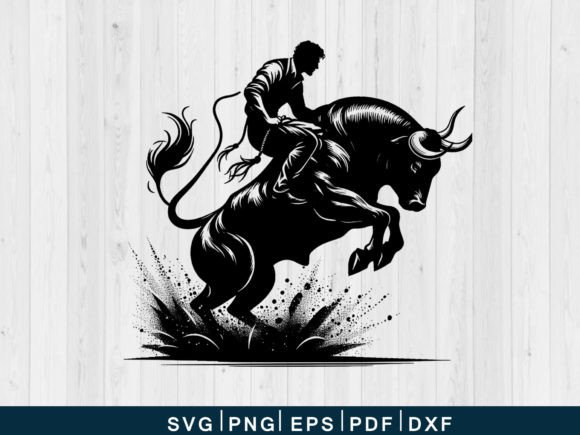Bull Riding Svg Vector Silhouette File Review