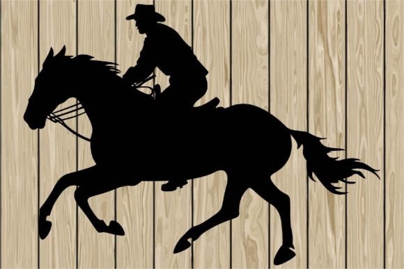 Cowboy on Horse in the Wild Silhouette Review