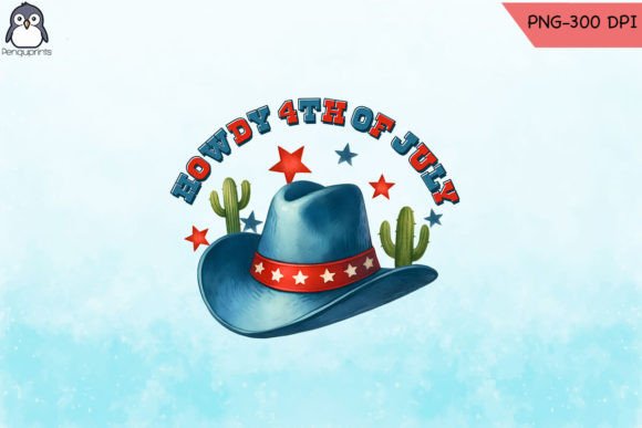 Howdy 4th of July Western Patriotic PNG