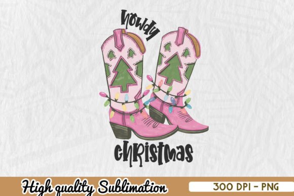 Western Christmas Cowgirl Boots PNG Review