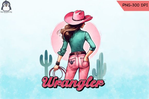 Wrangler Western Cowgirl Sublimation PNG
